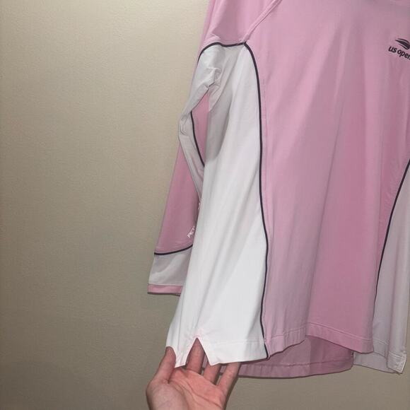 Peter Millar US Open Performance Pullover Hoodie –Pink, White & Navy –Size Large - Picture 12 of 15